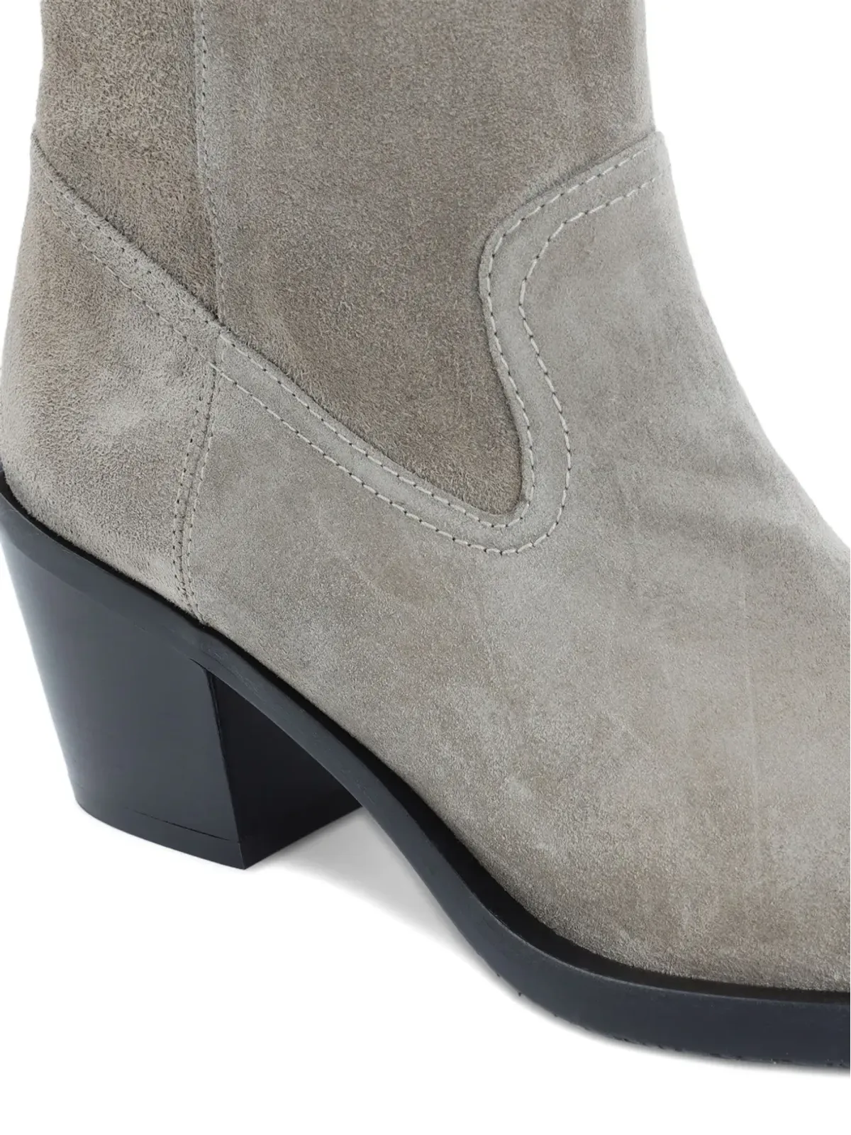 Stuart Weitzman スエード ポインテッドトゥ ヒール カウボーイブーツ - 画像4