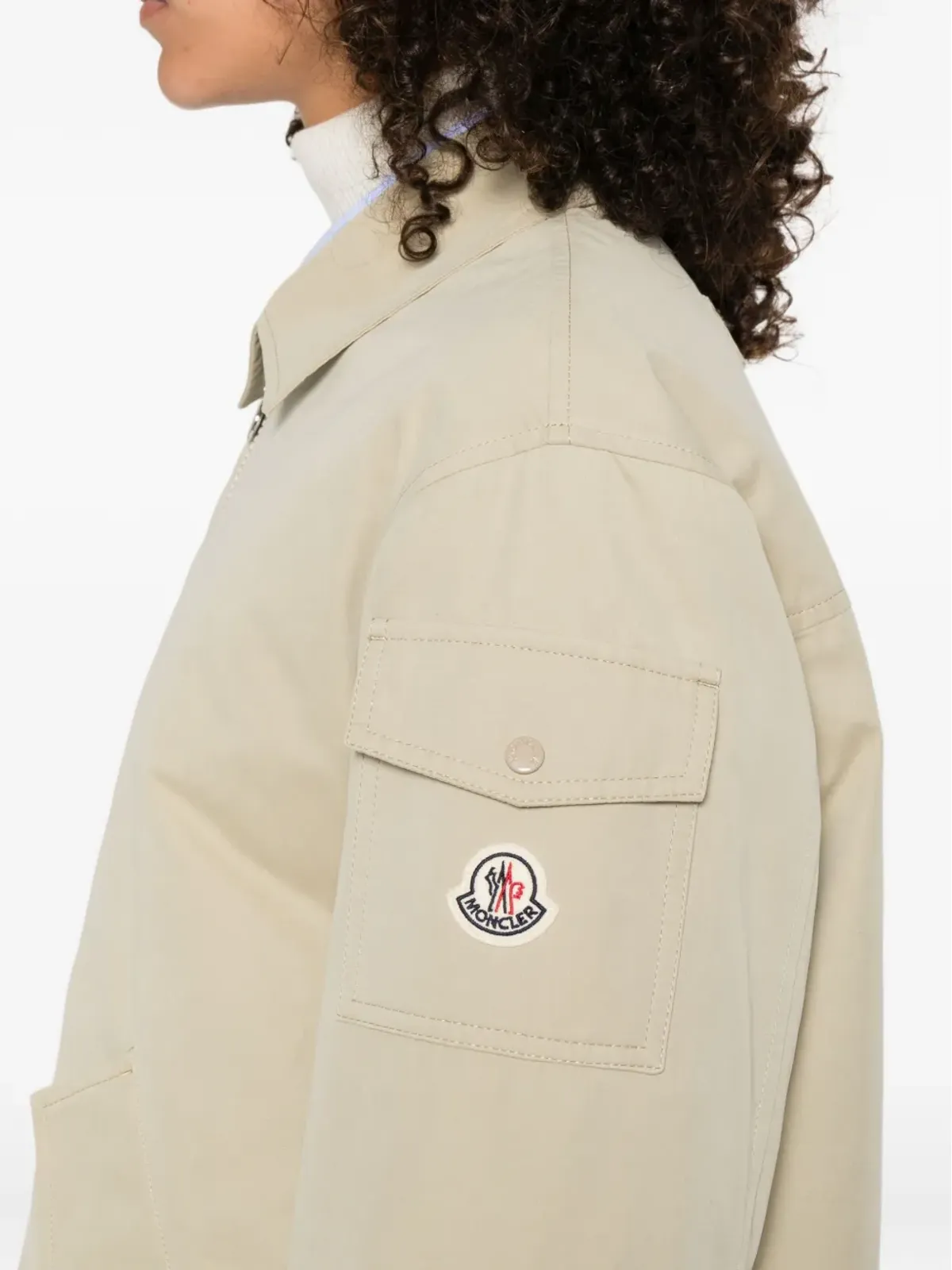 Moncler キルティングジップアップジャケット - ベージュ - 画像5