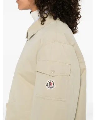 Moncler キルティングジップアップジャケット - ベージュ - サムネイル5