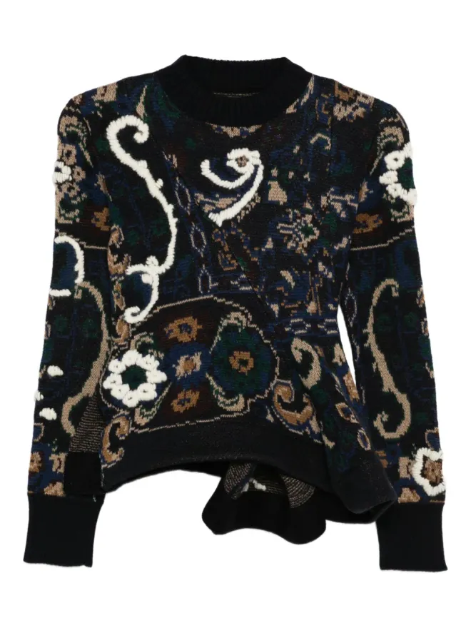 sacai sacai 花柄モチーフのセーターの商品画像