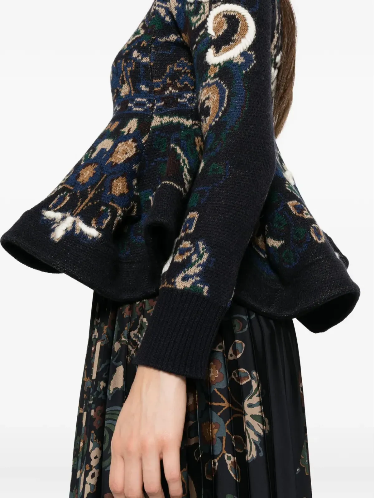 sacai 花柄モチーフのセーター - 画像5