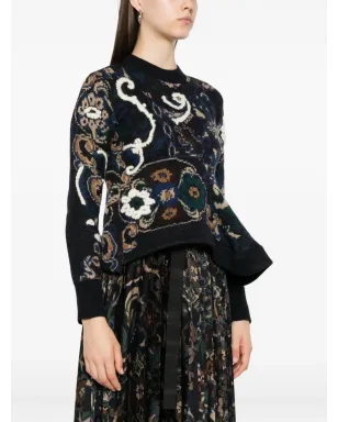 sacai 花柄モチーフのセーター - サムネイル3