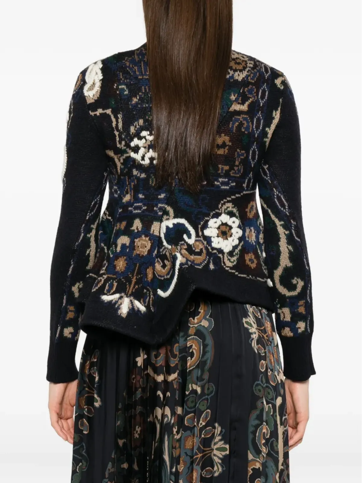 sacai 花柄モチーフのセーター - 画像4