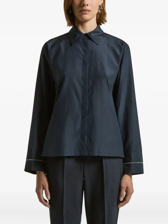 Peserico Peserico シルク混シャツ - ブルーの商品画像