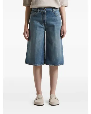 Peserico denim knee-length shorts - サムネイル1