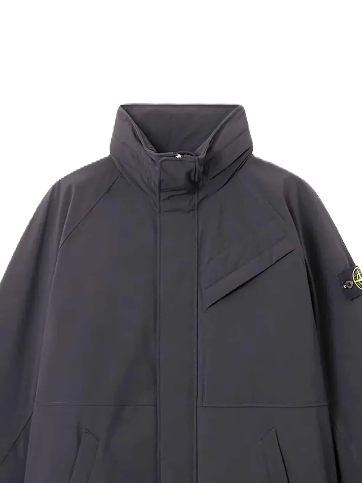 Stone Island ハイネック パッチポケット コート ネイビー - 画像2