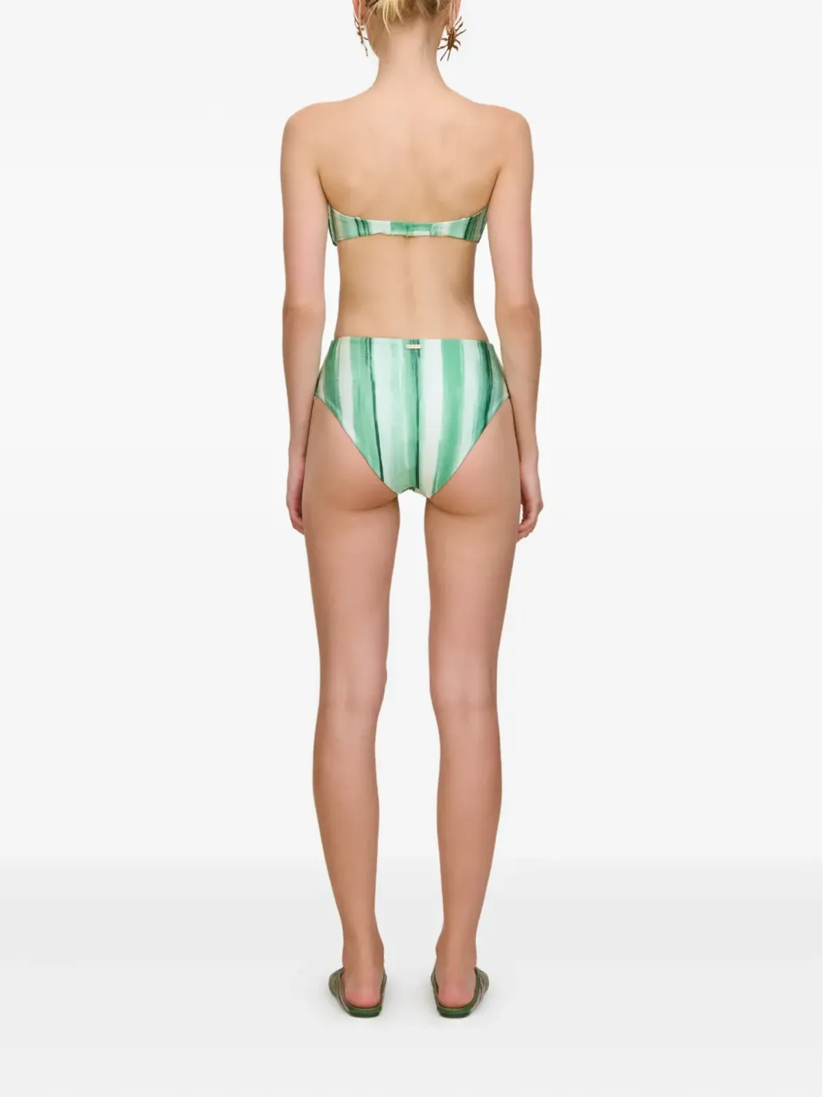 Cult Gaia Oswin painted-stripe bikini top - 画像3