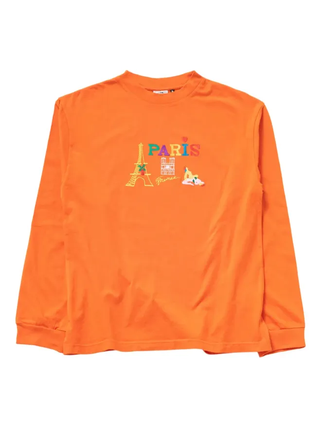 Carne Bollente CARNE BOLLENTE Kisses From Paris 刺繍入りTシャツ - オレンジの商品画像