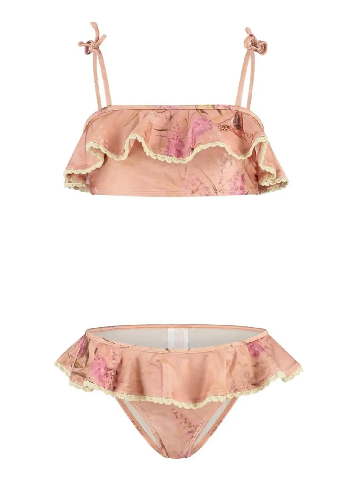 ZIMMERMANN Kids 花柄フリル付きビキニ - 画像1