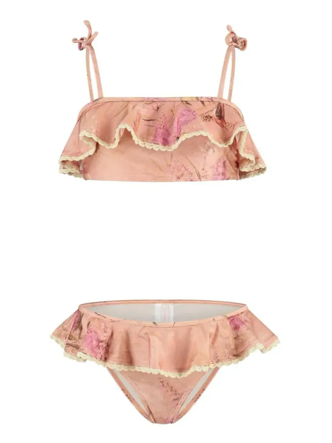ZIMMERMANN Kids ZIMMERMANN Kids 花柄フリル付きビキニの商品画像