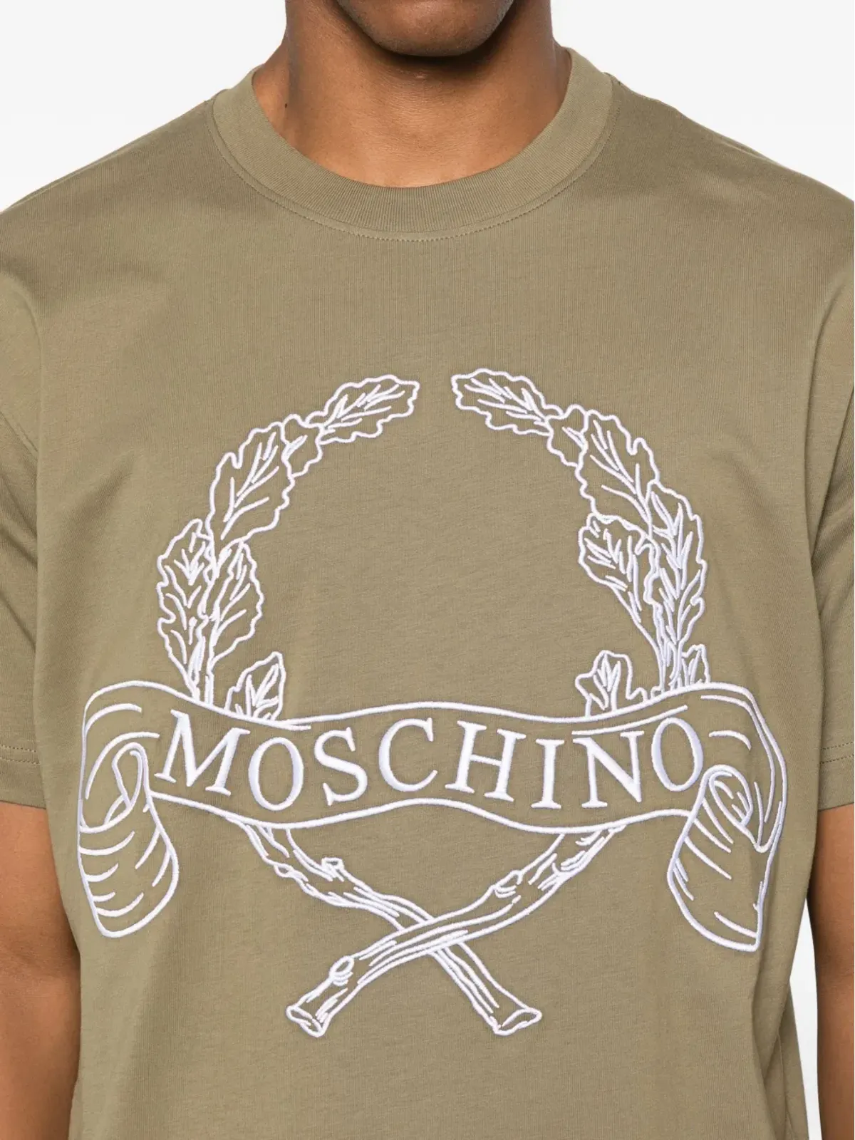 Moschino 月桂樹リース柄プリントTシャツ - 画像4