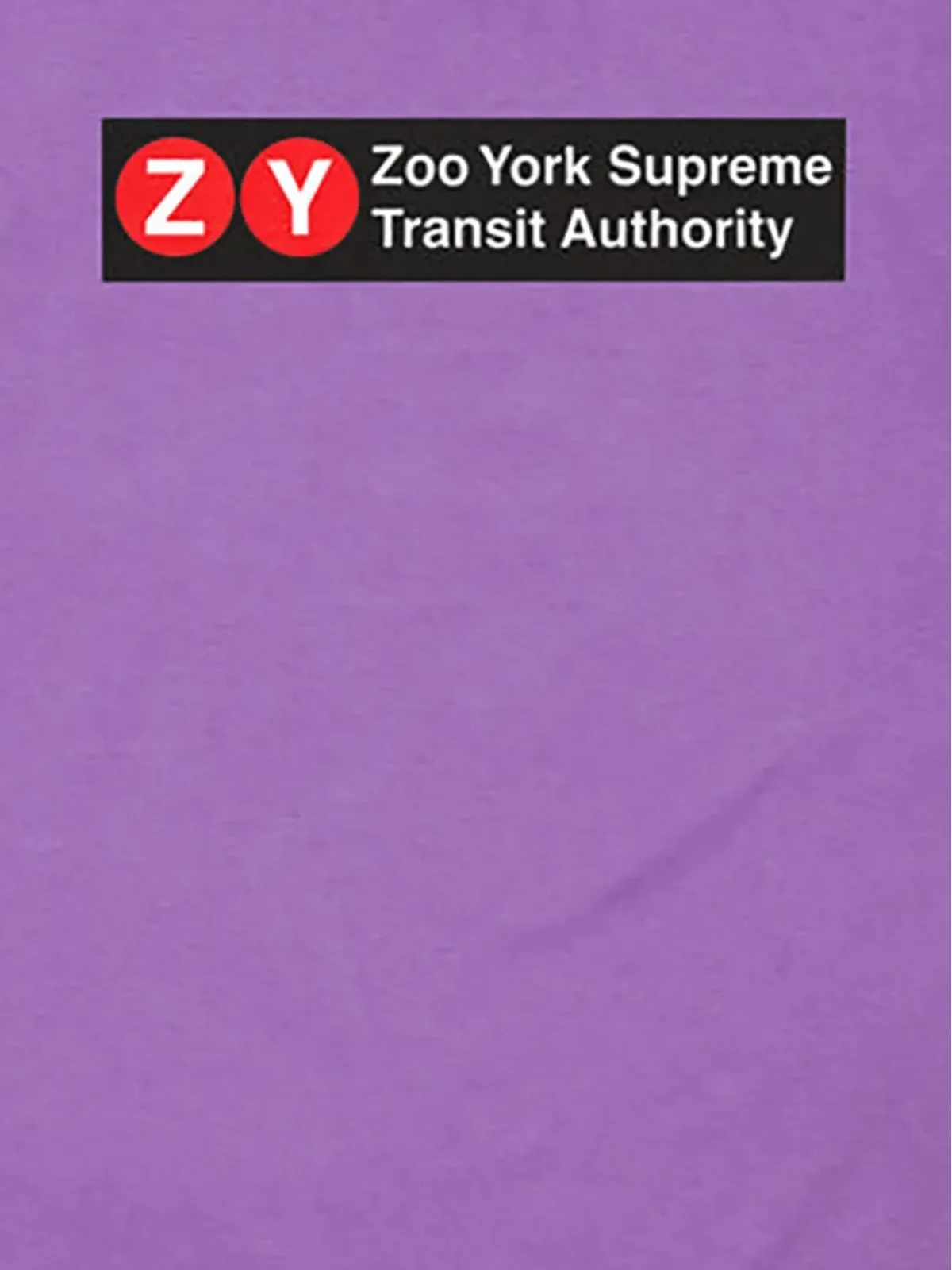 Supreme Zoo York Transit SS25 パープル Tシャツ - 画像2