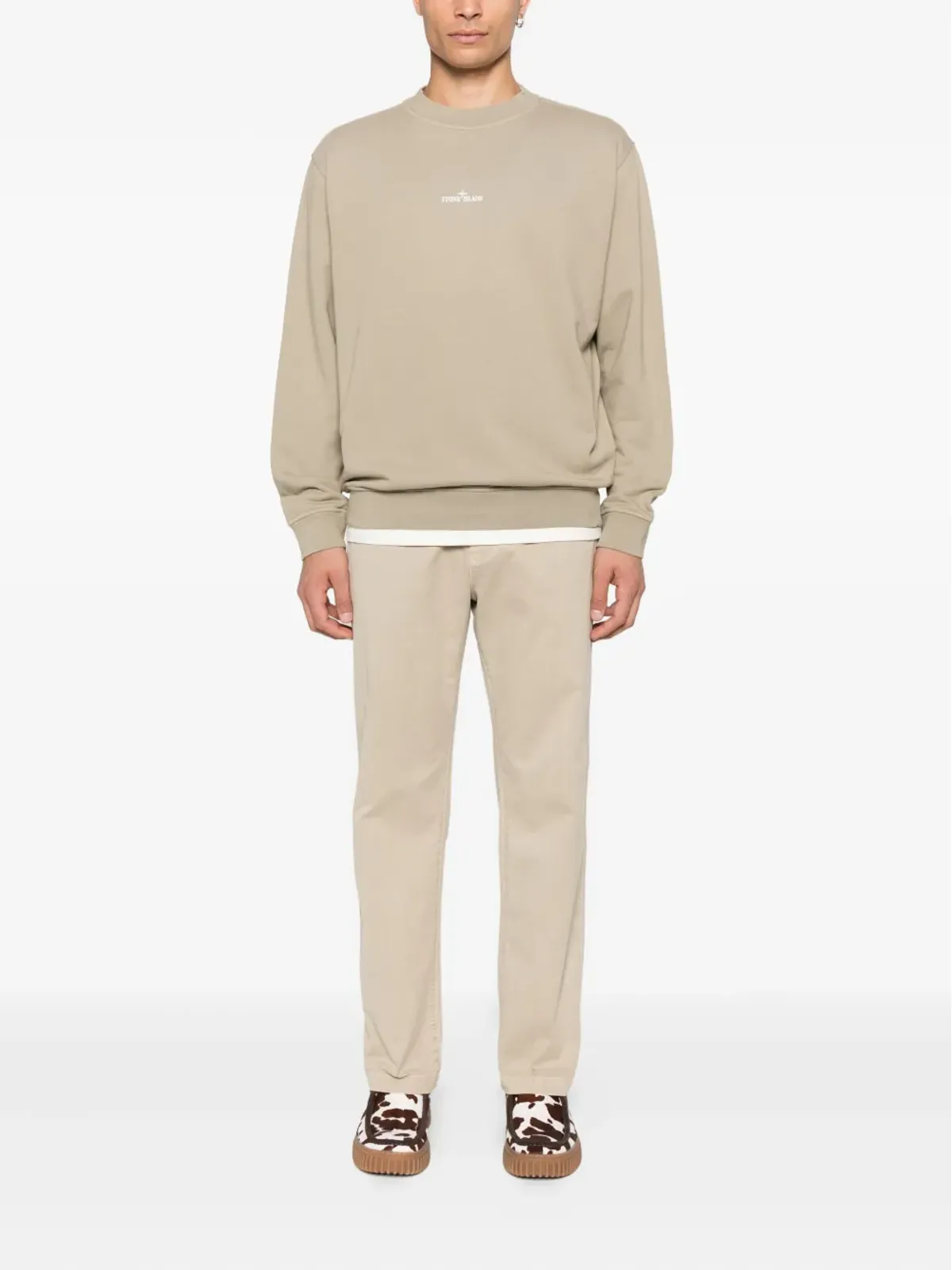 Stone Island オーガニックコットン テーパードパンツ - 画像2