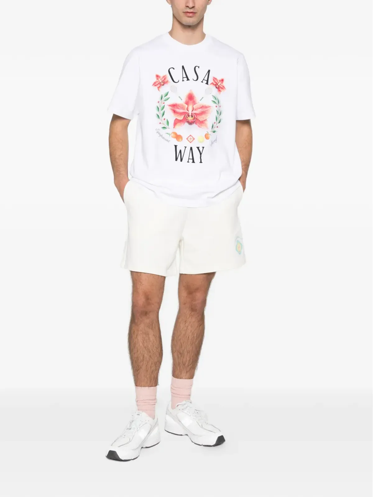 Casablanca Casa Way Orchid柄グラフィック Tシャツ - White - 画像2