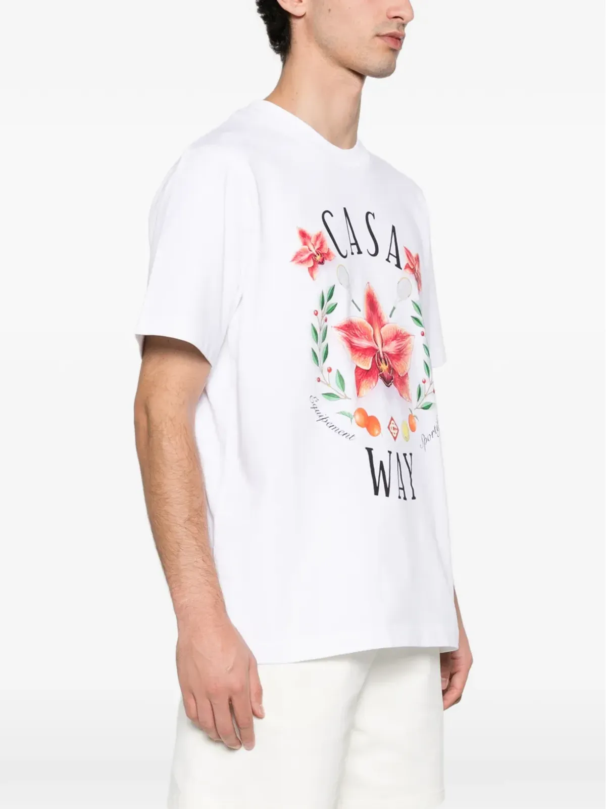 Casablanca Casa Way Orchid柄グラフィック Tシャツ - White - 画像3