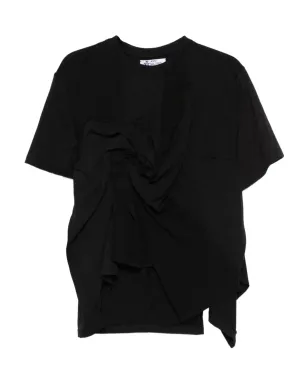 Anni Salonen ノットディテール クルーネック Tシャツ - ブラック - サムネイル1