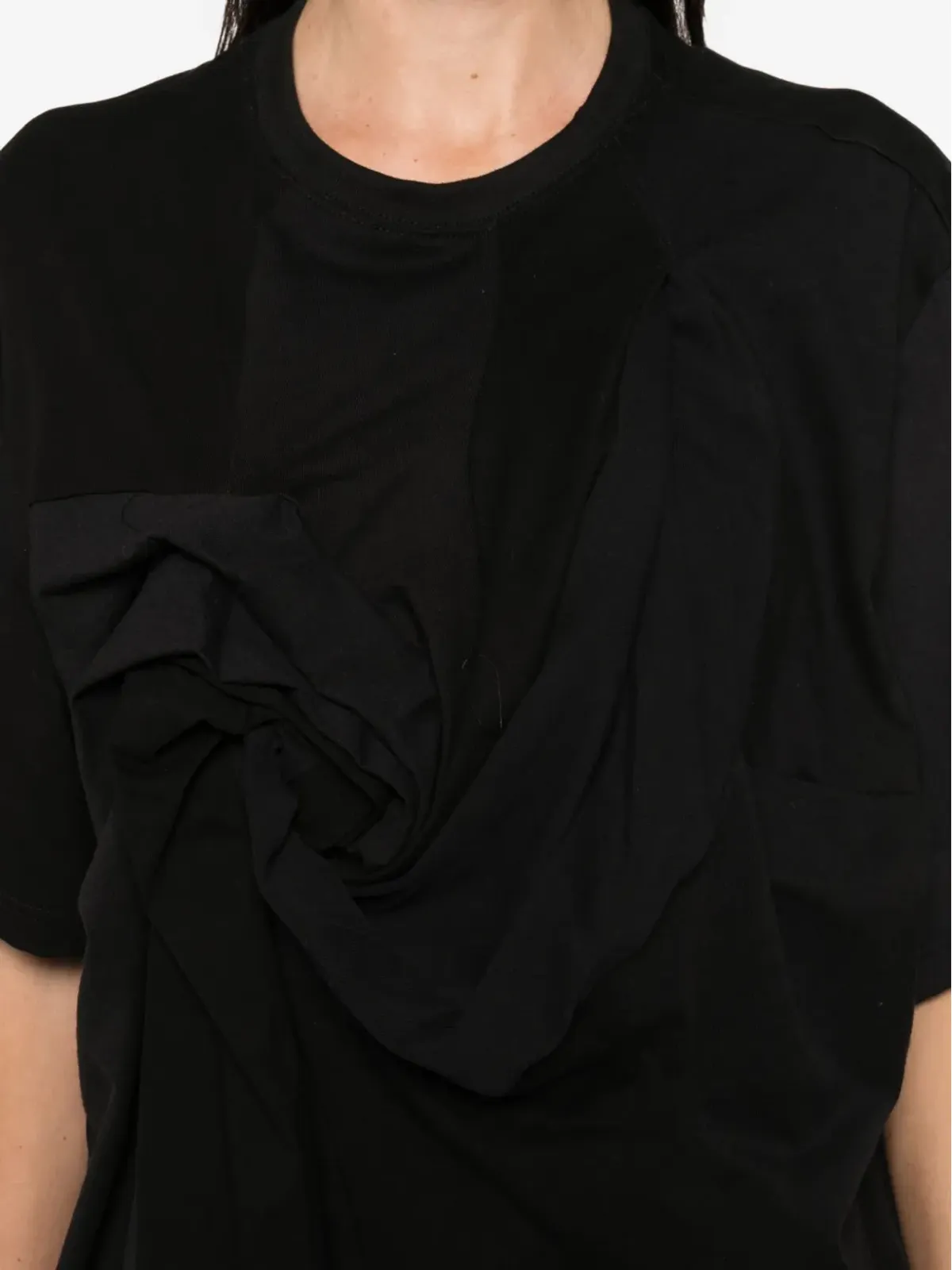 Anni Salonen ノットディテール クルーネック Tシャツ - ブラック - 画像5