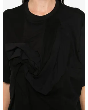 Anni Salonen ノットディテール クルーネック Tシャツ - ブラック - サムネイル5