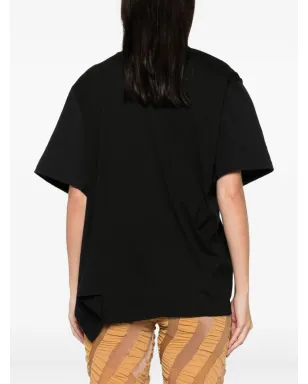Anni Salonen ノットディテール クルーネック Tシャツ - ブラック - サムネイル4