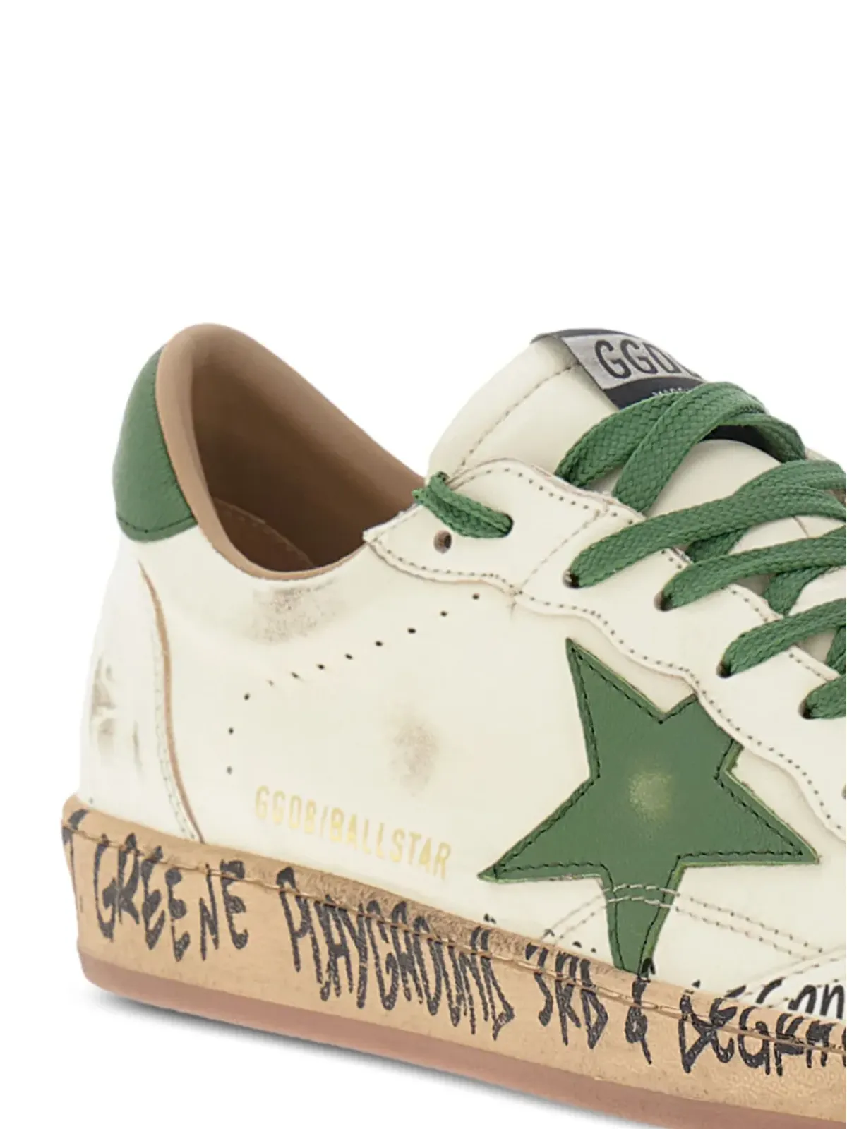 Golden Goose leather star trainers - White - 画像4