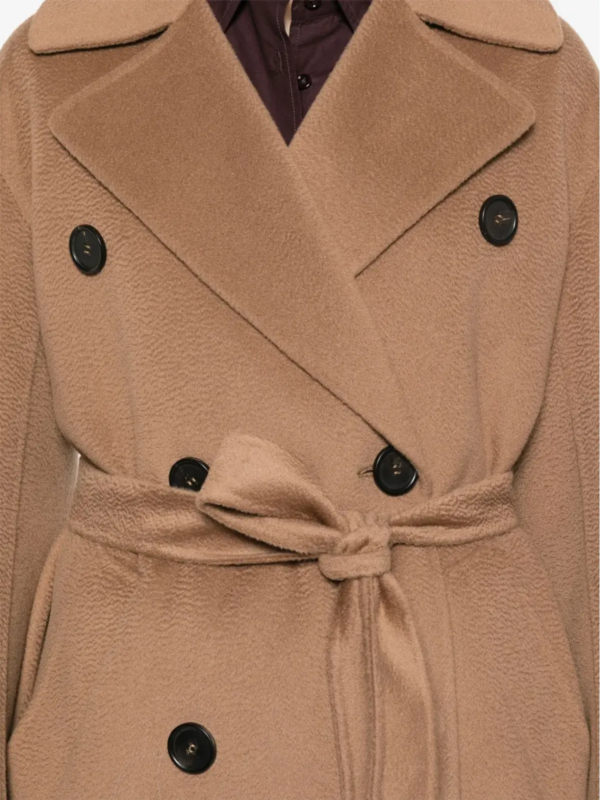 S Max Mara ダブルブレスト ベルト付きコート - 画像5