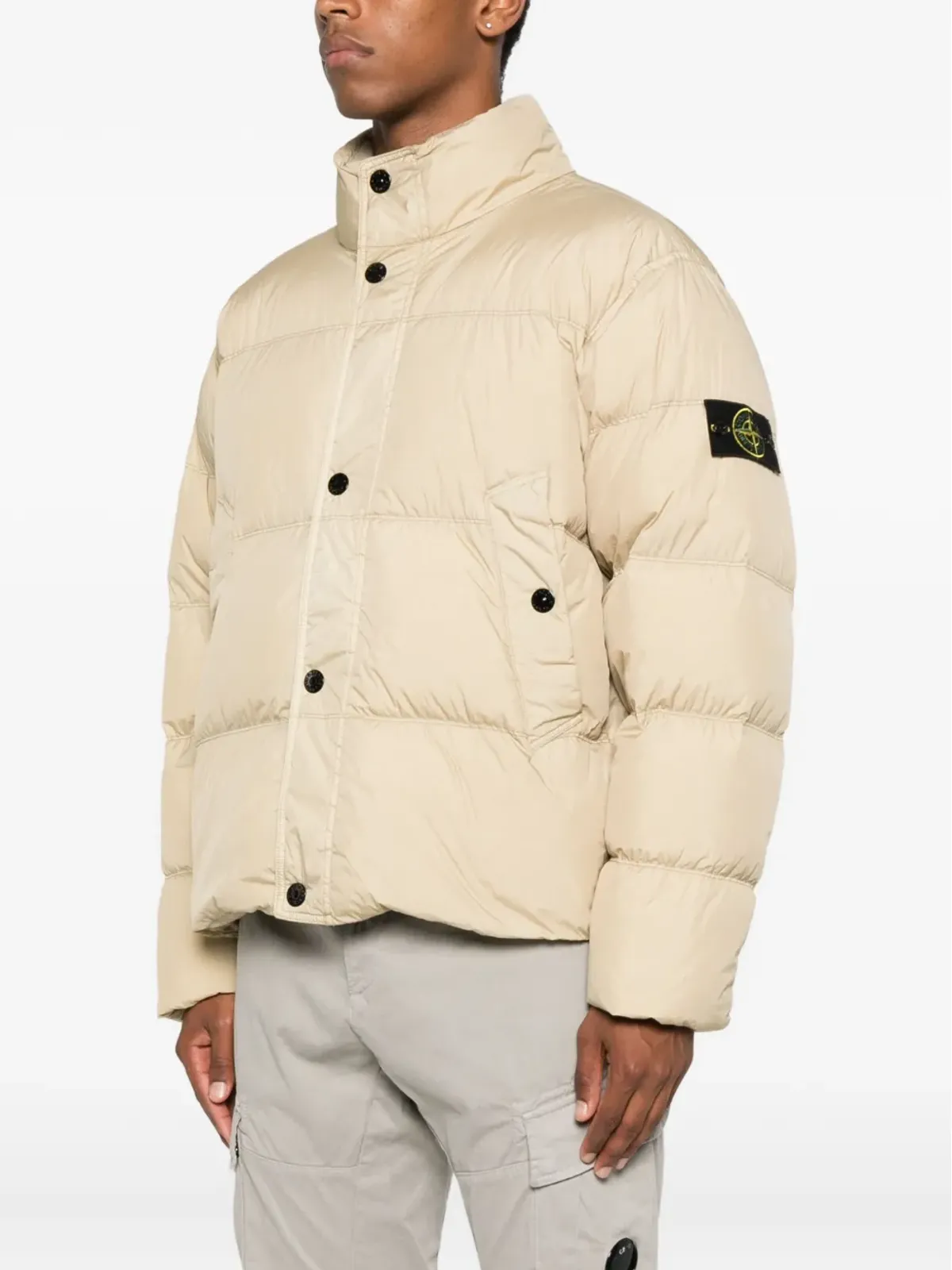 Stone Island コンパスバッジ付きキルテッドダウンジャケット - 画像3