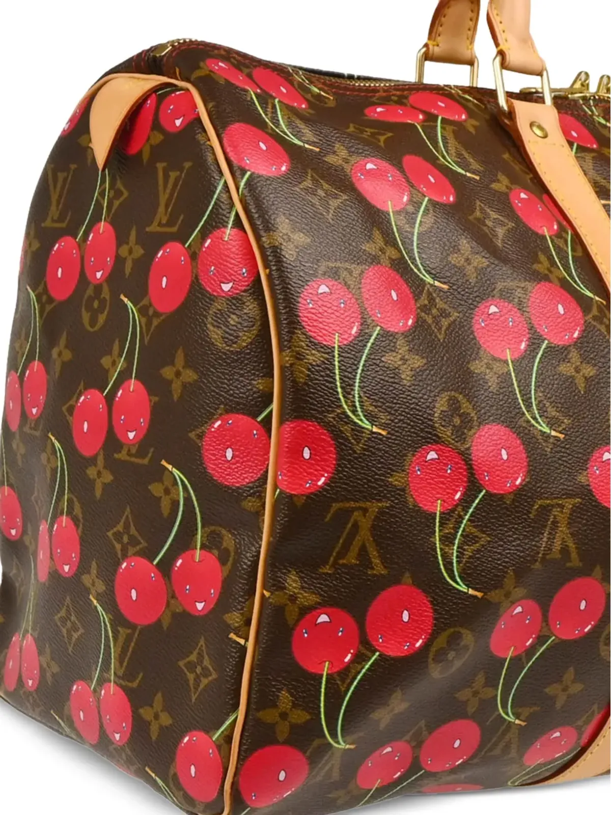Louis Vuitton ビンテージ x Takashi Murakami モノグラム Keepall トラベルバッグ ブラウン - 画像3