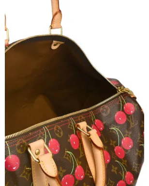 Louis Vuitton ビンテージ x Takashi Murakami モノグラム Keepall トラベルバッグ ブラウン - サムネイル4