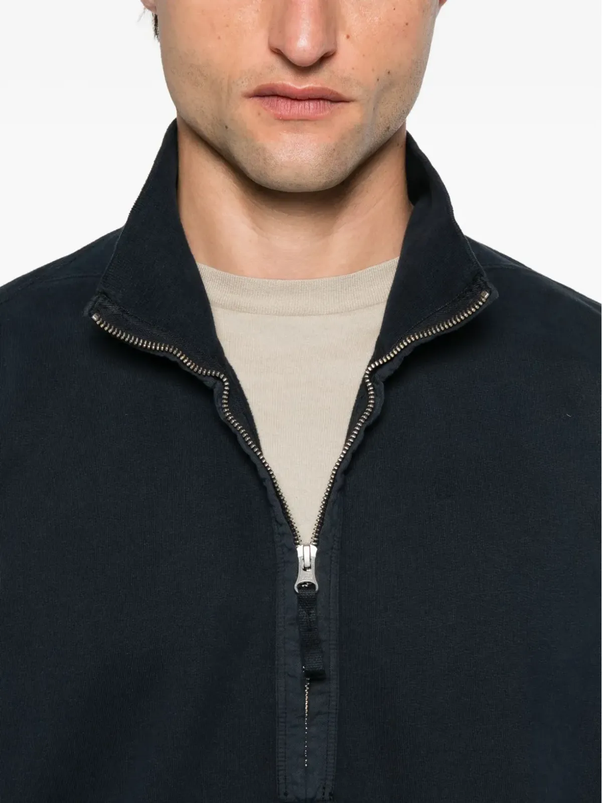 Stone Island ハーフジップ コットン スウェットシャツ - ブルー - 画像5