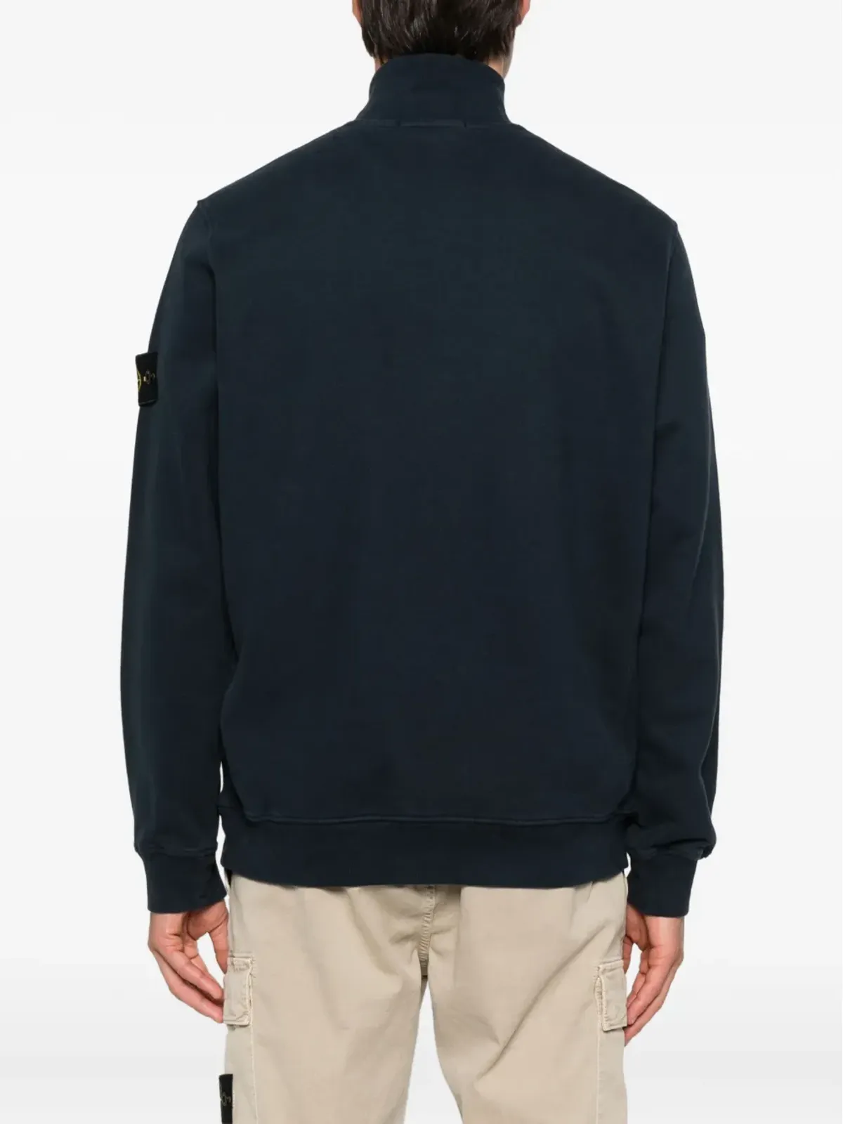 Stone Island ハーフジップ コットン スウェットシャツ - ブルー - 画像4