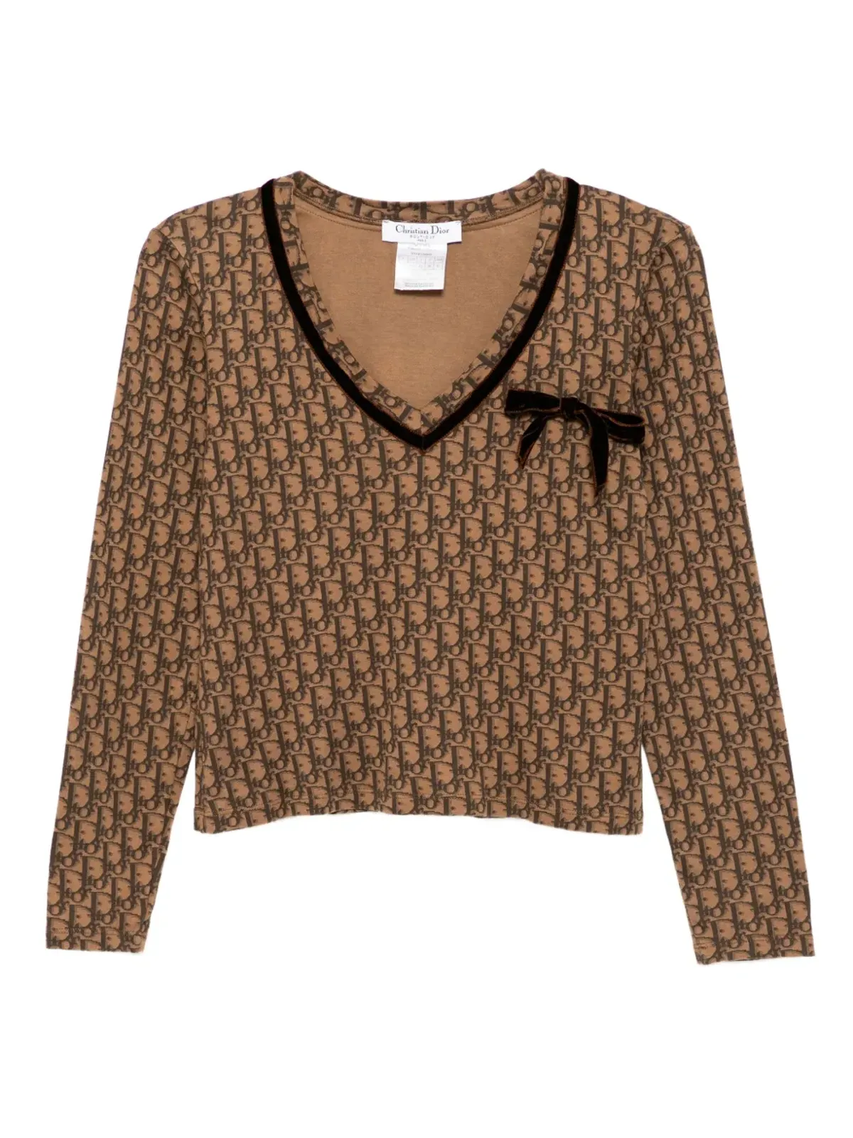 Christian Dior Pre-Owned 2005 long sleeve top - Brown - 画像1