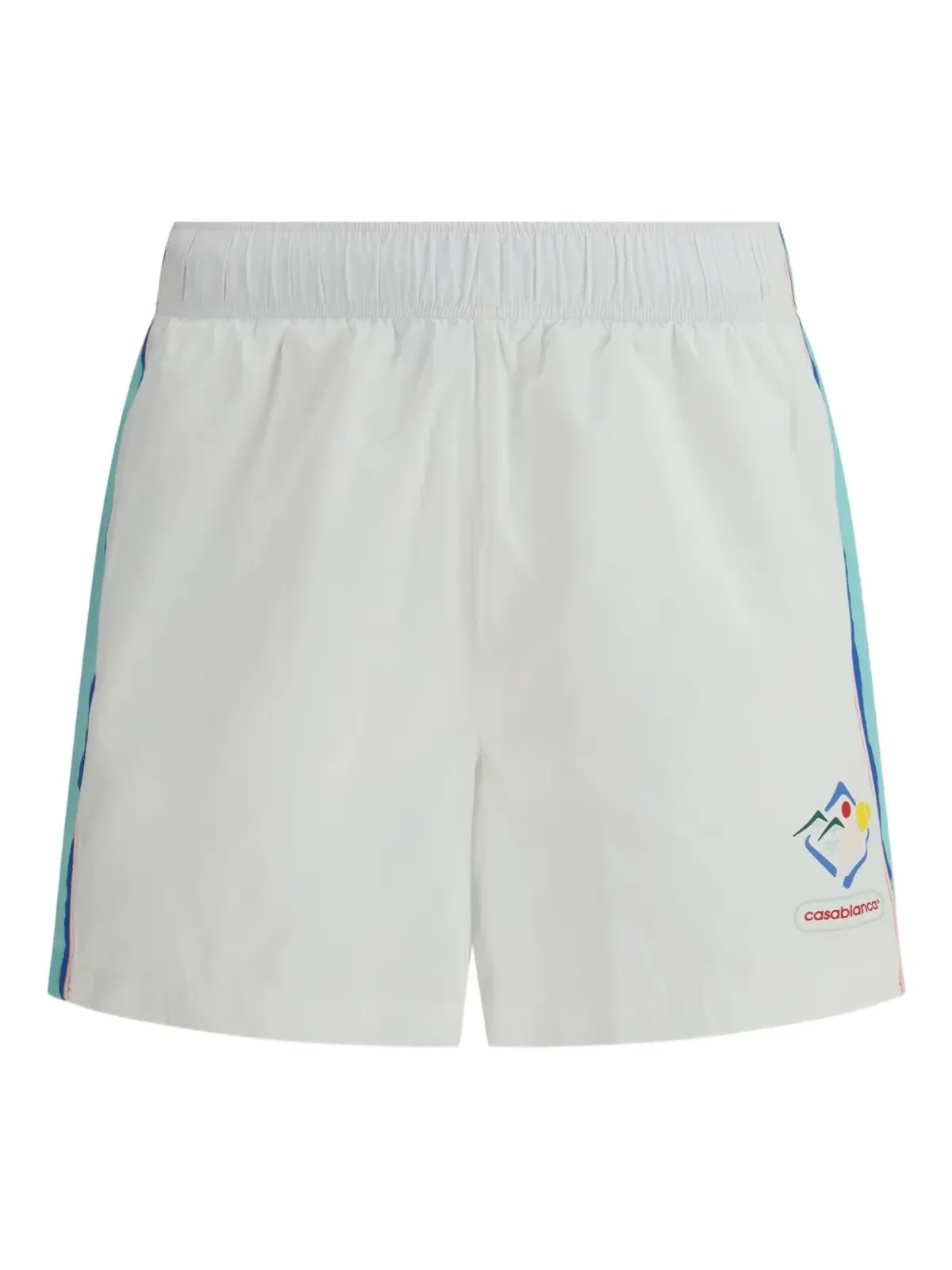 Casablanca Casa Sportif グラフィックパネル ウィンドブレーカーショーツ ホワイト - 画像1