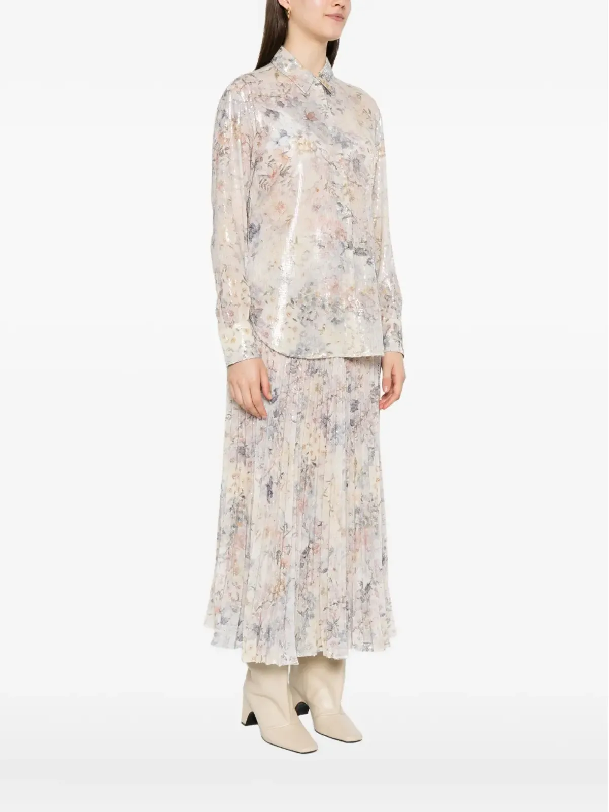Golden Goose スパンコール花柄シャツ - 画像3