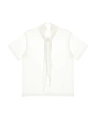 Carven スカーフカラー付きコットンTシャツ - サムネイル1