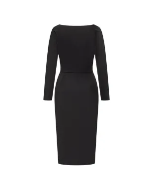 CHIARA BONI La Petite Robe グリッターディテール Vネック ドレス - ブラック - サムネイル2