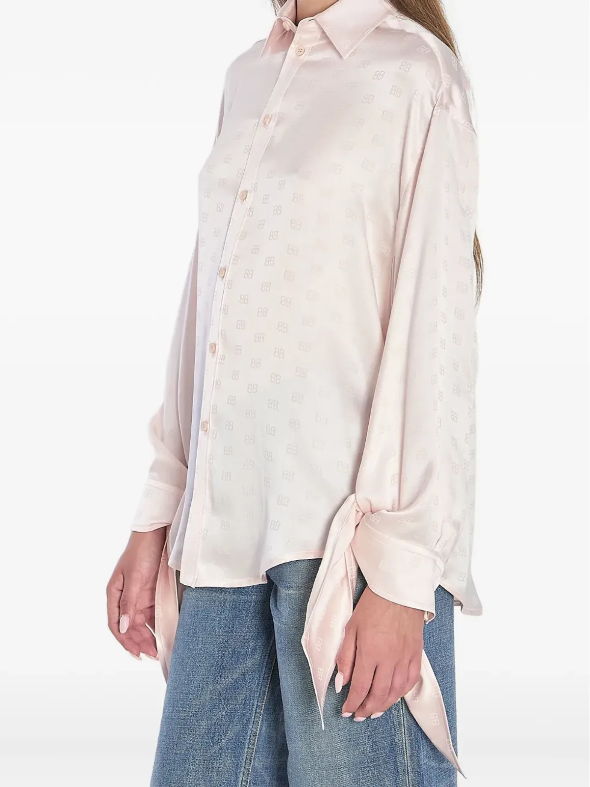 Balenciaga シルクのフリルシャツ - 画像2
