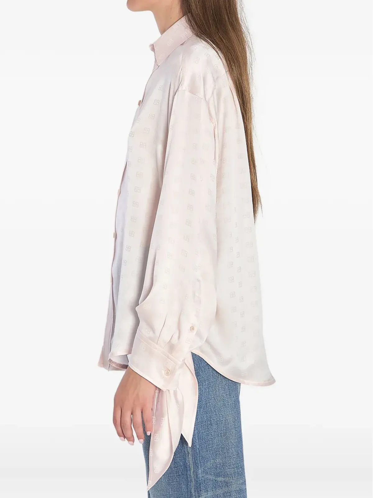 Balenciaga シルクのフリルシャツ - 画像3
