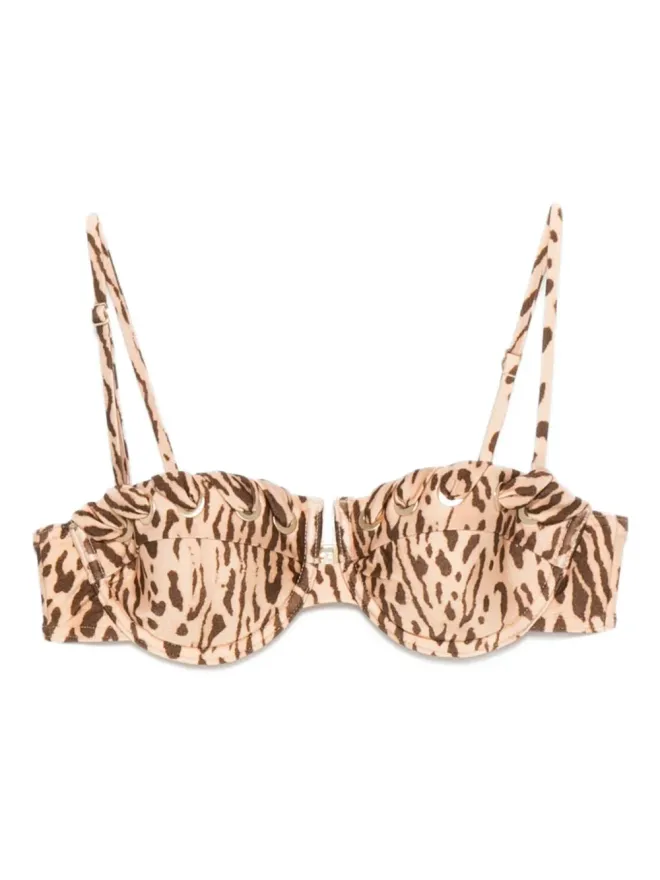 Zimmermann ZIMMERMANN レオパード柄ビキニトップの商品画像