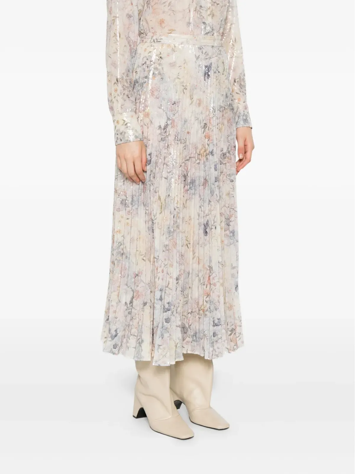 Golden Goose スパンコール装飾プリーツスカート - 画像3