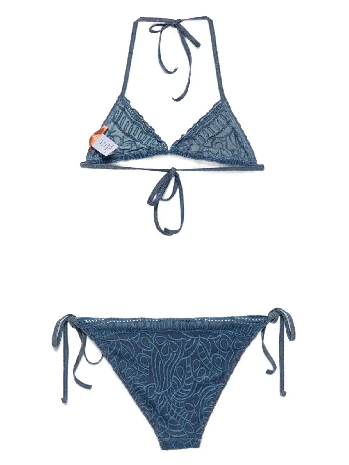 Ermanno Scervino 刺繍入り三角ビキニ - 画像2