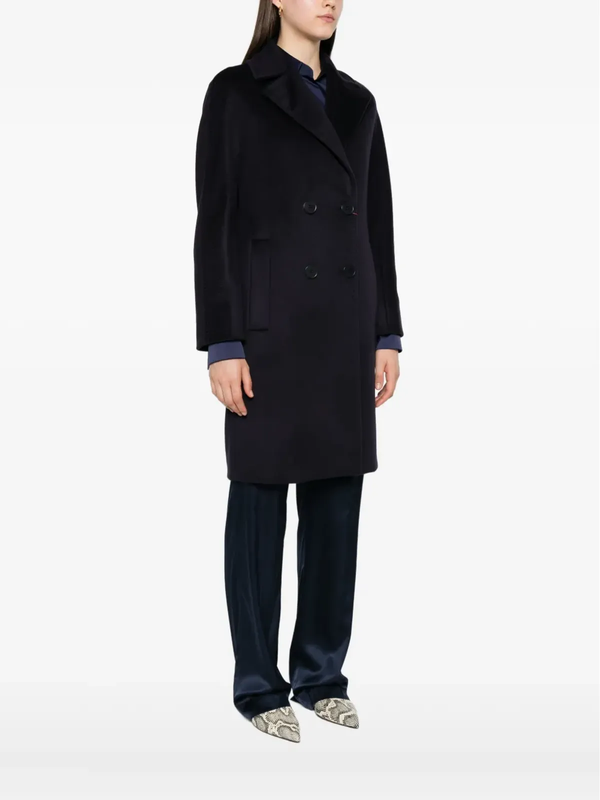 Max Mara ダブルブレスト ウールコート - 画像3