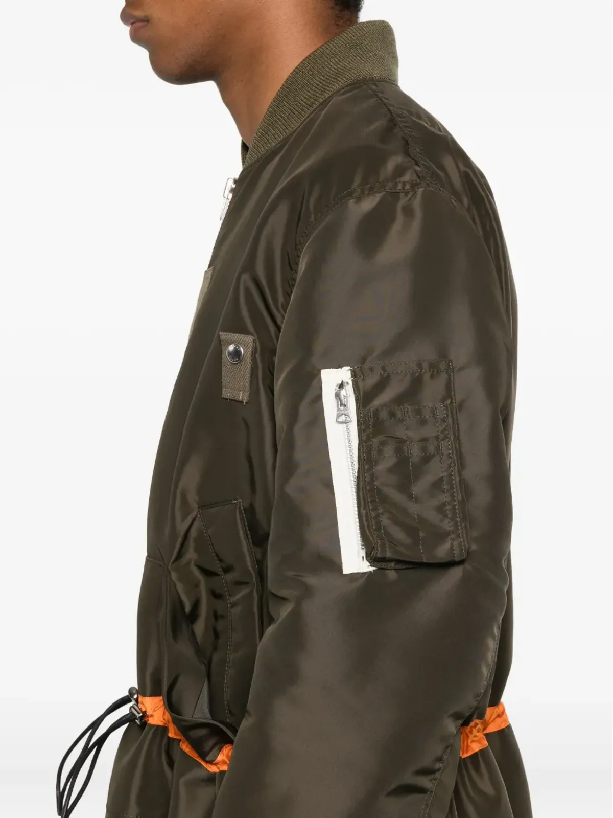 sacai ドローストリングウエスト ボンバージャケット - 画像5