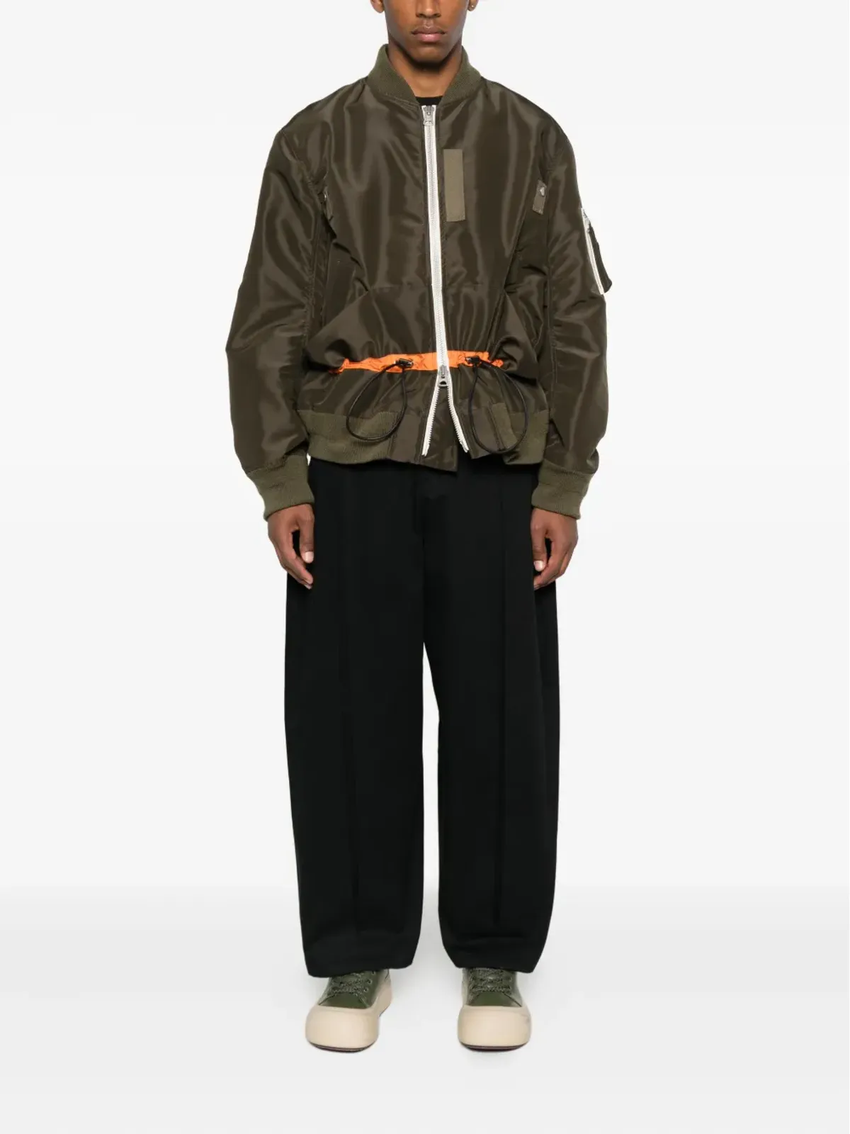 sacai ドローストリングウエスト ボンバージャケット - 画像2
