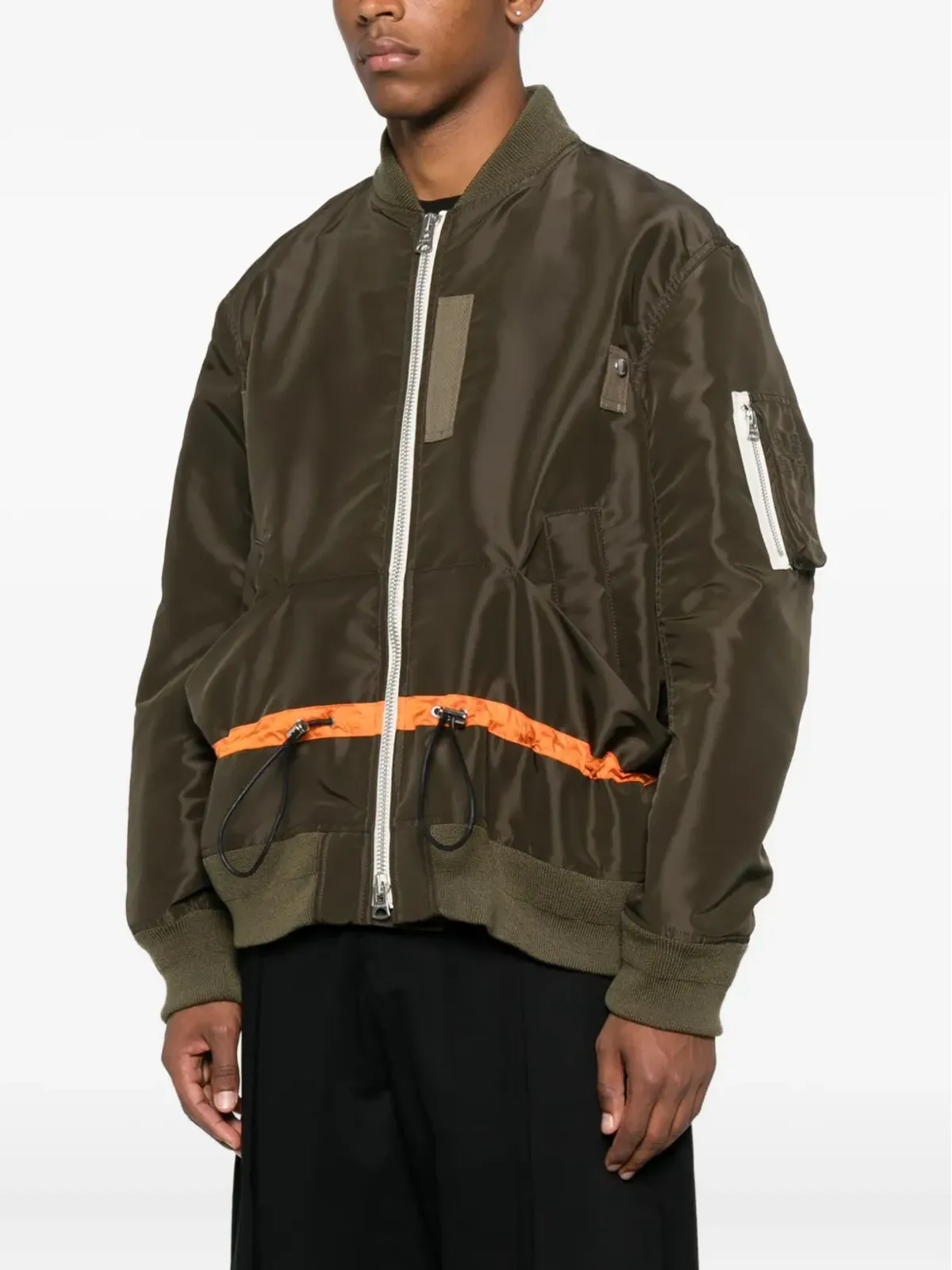 sacai ドローストリングウエスト ボンバージャケット - 画像3