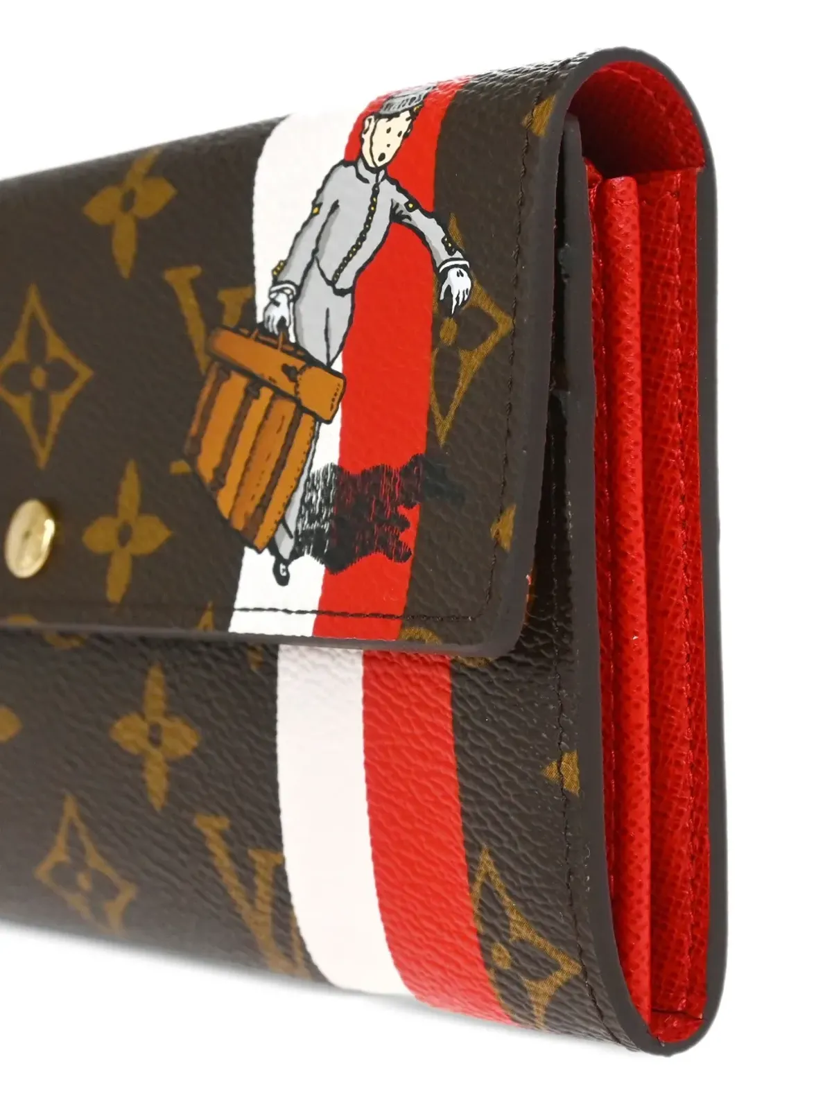 Louis Vuitton ビンテージ Groom Sarah ウォレット ブラウン - 画像3