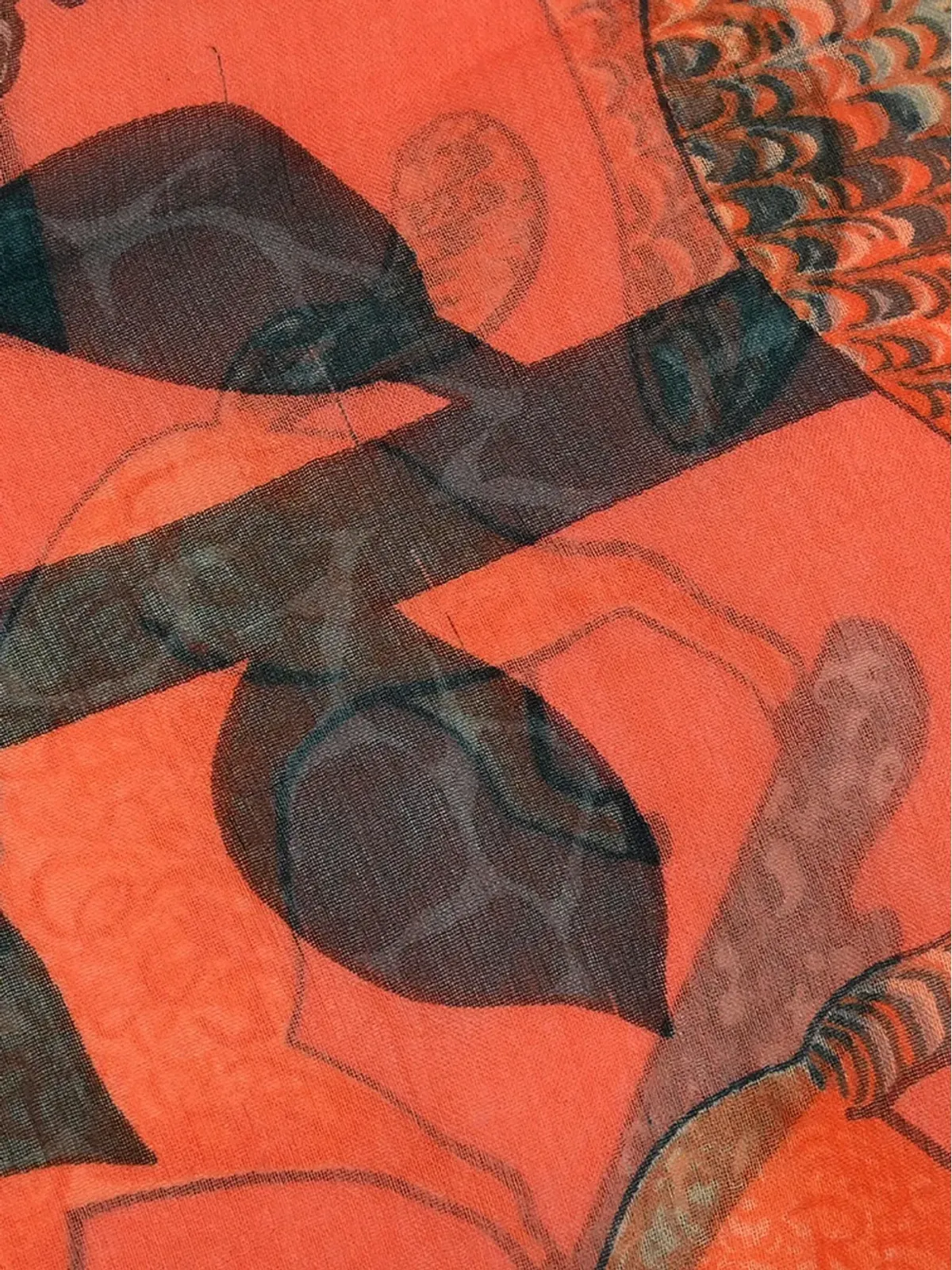 Hermès シルクスカーフ ビンテージ - オレンジ - 画像3