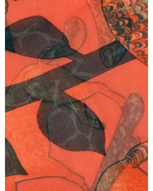 Hermès シルクスカーフ ビンテージ - オレンジ - サムネイル3