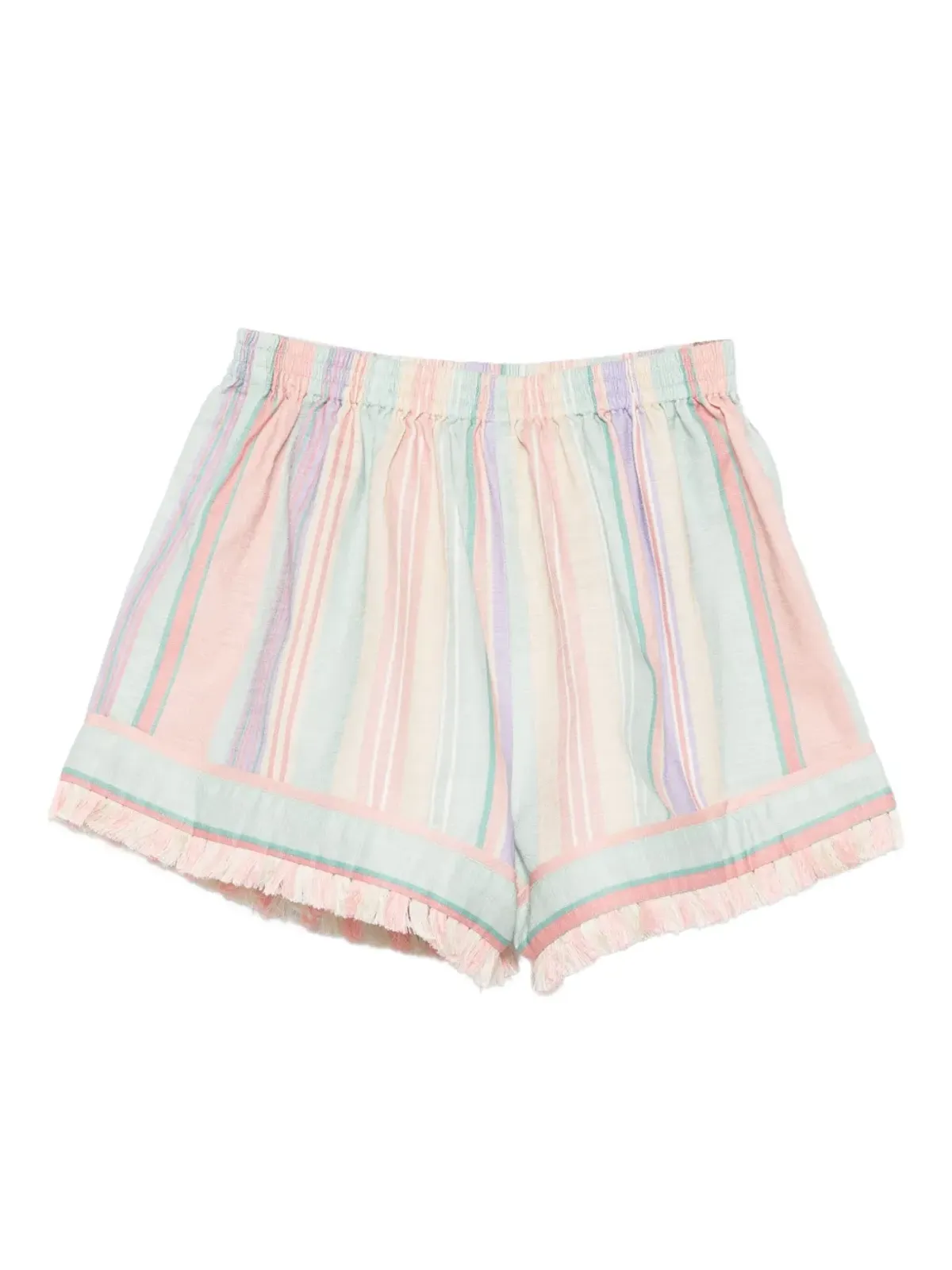 ZIMMERMANN Kids ストライプ柄フリンジショーツ - 画像2