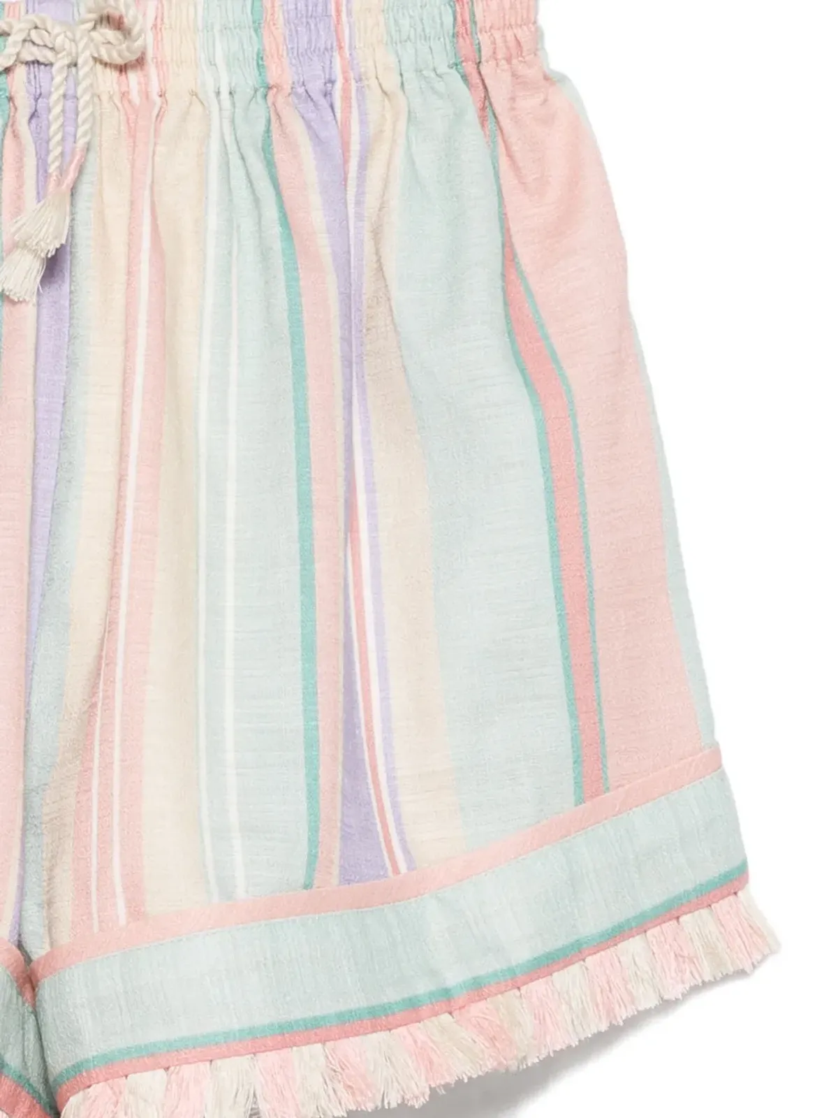 ZIMMERMANN Kids ストライプ柄フリンジショーツ - 画像3
