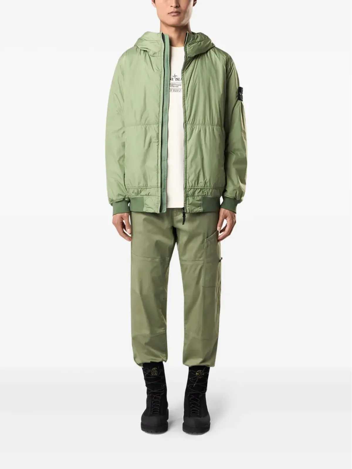Stone Island ロゴパッチ付きジップジャケット - 画像2